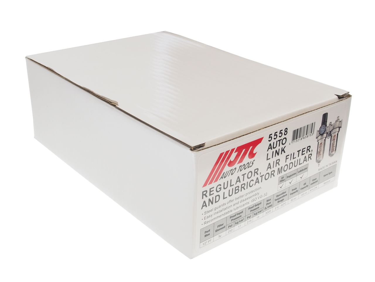 Блок подготовки воздуха (лубрикатор,осушитель) 1/2" металл. переключ. 215PSI 3000л/мин. 150 мл JTC