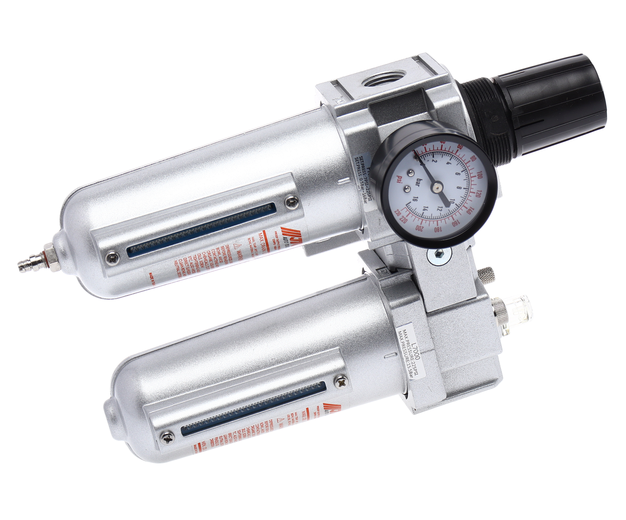 Блок подготовки воздуха (лубрикатор,осушитель) 1/2” металл. переключ. 285PSI 4000л/мин. JTC