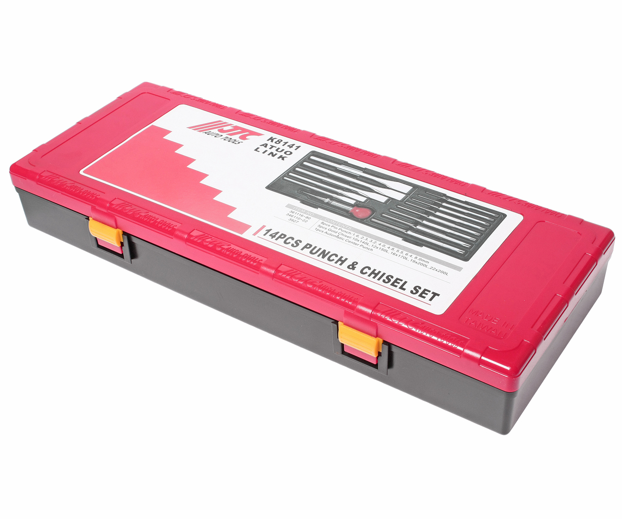 Набор выколоток и зубил с кернером 14 предметов в кейсе JTC