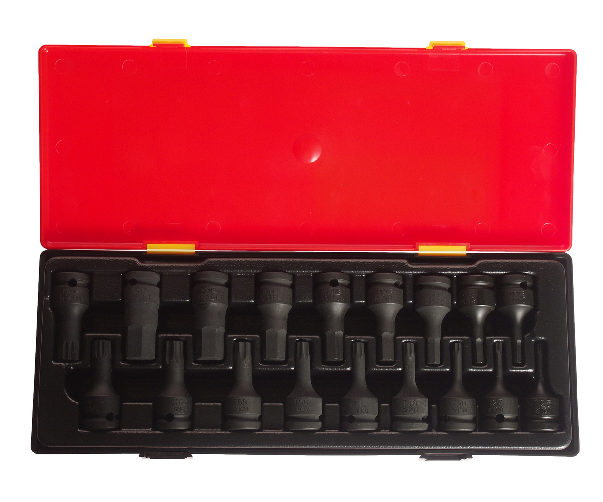 Набор головок торцевых 1/2" 60мм ударных 18 предметов в кейсе JTC