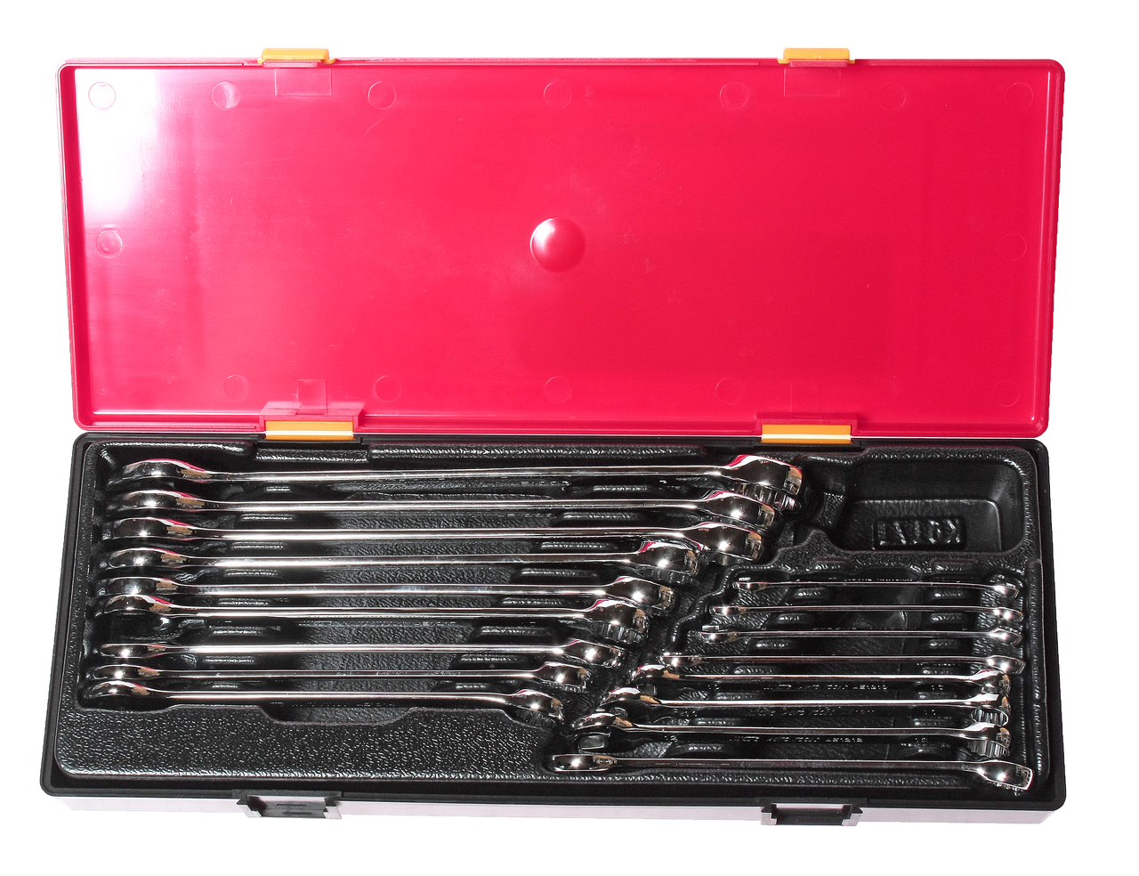 Набор ключей комбинированных 6-23мм с зеркальной полировкой 17 предметов в кейсе JTC