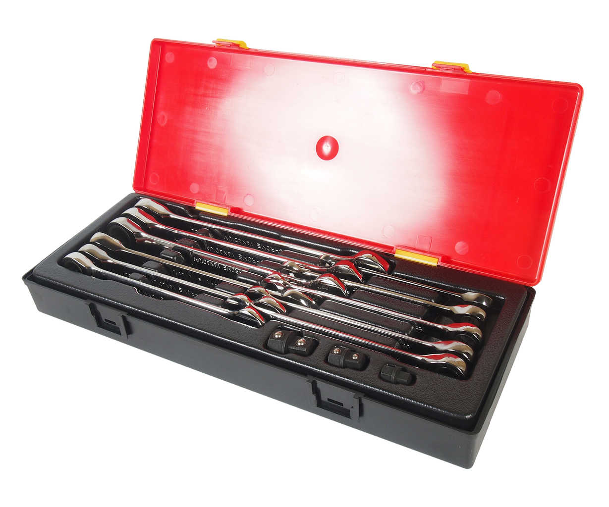 Набор ключей рожково-накидных трещоточных 14 предметов в кейсе JTC