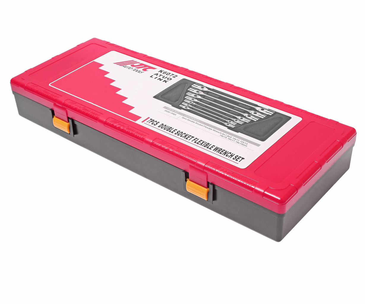 Набор ключей торцевых 6-19мм шарнирных 7 предметов в кейсе JTC