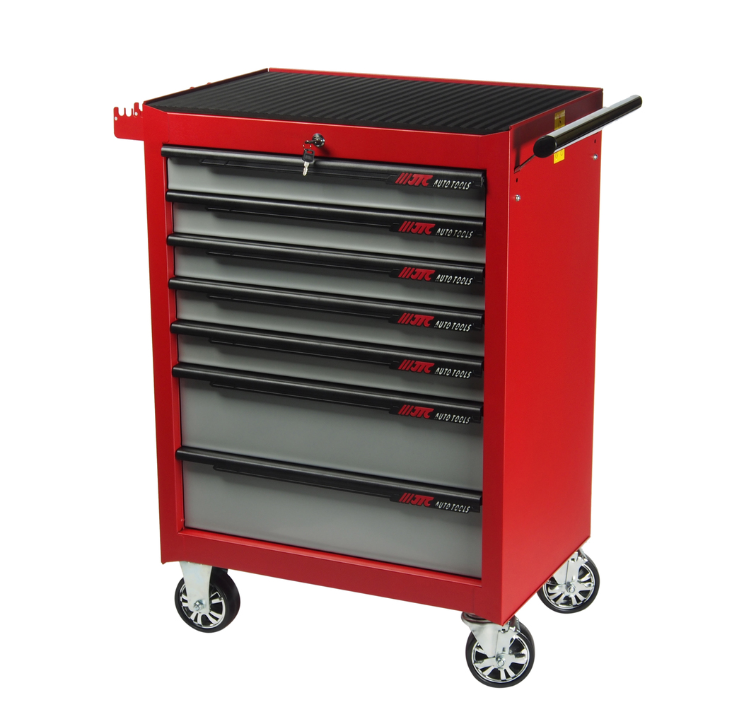 Тележка инструментальная 7 секций красная JTC