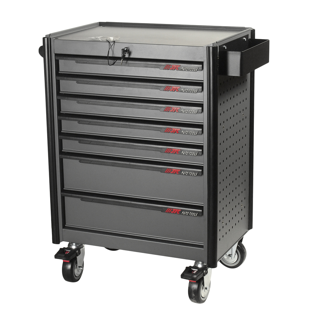 Тележка инструментальная 7 секций с полкой для тары (JTC-5637) JTC