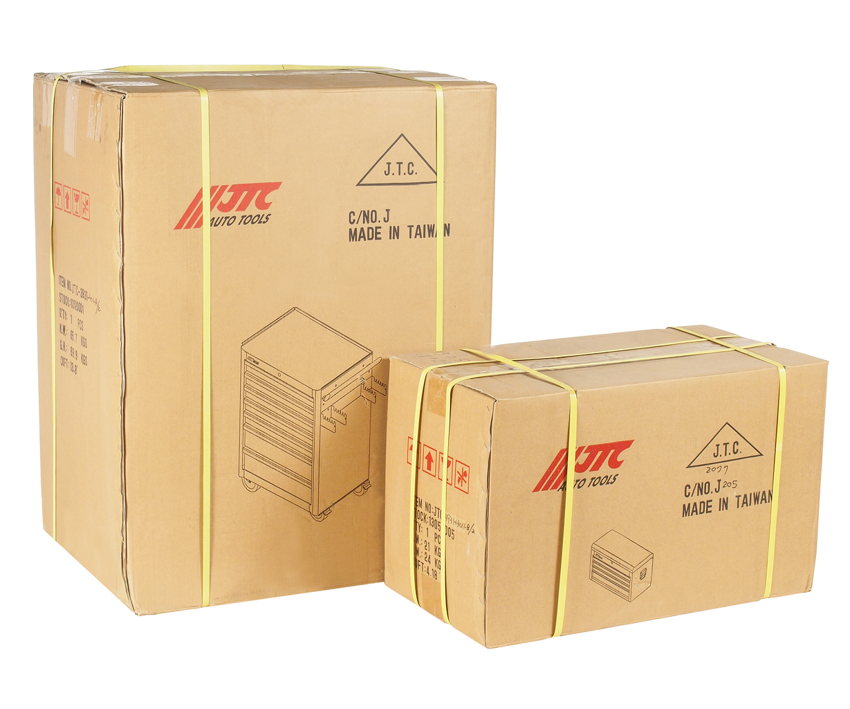 Тележка инструментальная 7 секций с ящиком JTC-3011 JTC