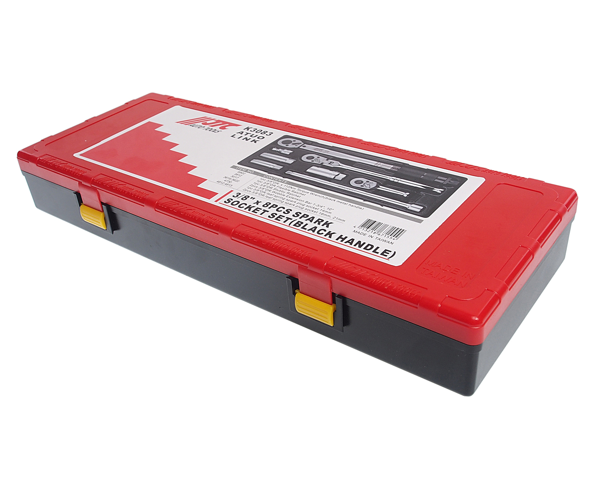 Набор головок для свечей зажигания с динамометрическим ключом 3/8" 8 предметов в кейсе JTC