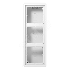 Коробка для накладного монтажа с негорючим основанием 3-я  для горизонтальной/вертикальной установки  в комплекте с рамкой  для установки устройств и 