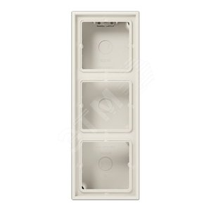 Коробка для накладного монтажа с негорючим основанием 3-я  для горизонтальной/вертикальной установки  в комплекте с рамкой  для установки устройств и 