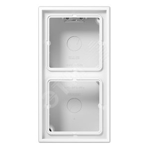 Коробка для накладного монтажа с негорючим основанием 2-я  для горизонтальной/вертикальной установки  в комплекте с рамкой  для установки устройств и 