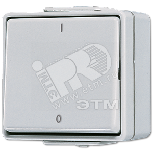 Выключатель двухполюсный накладной IP44