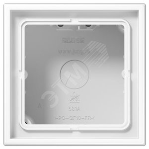 Коробка для накладного монтажа с негорючим основанием 1-я  для горизонтальной/вертикальной установки  в комплекте с рамкой  для установки устройств и 