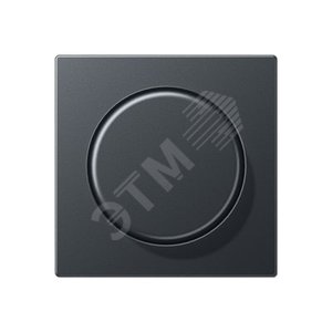 Накладка для роторного диммера (арт. 5544.02VEINS и 5544.03VEINS). Серия Eco Profi. Материал- термопласт. Цвет- антрацит (крашеный).