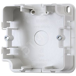 Монтажный корпус для 1-ой коробки для накладного монтажа (запчасть)  для горизонтальной/вертикальной установки  для установки устройств и накладок сер