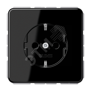 Розетка штепсельная SCHUKO 16A 250V с автозажимом черный