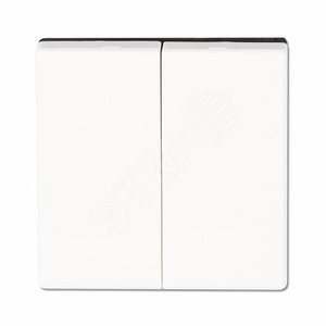 Клавиша 2-я для двухклавишных выключателей  без подсветки. Для механизмов- EP405U, EP409U. Серия- Eco Profi. Материал- термопласт. Цвет- белый.