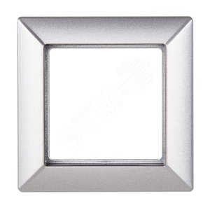 Рамка 1-местная для вертикальной и горизонтальной установки. Серия- Eco Profi. Материал- термопласт. Цвет- алюминий (крашеный)