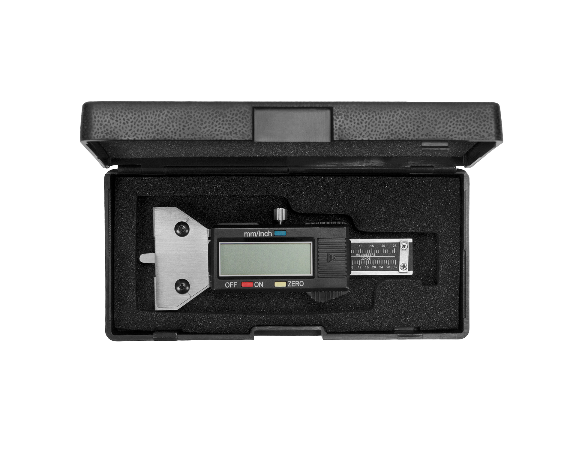 Штангенглубиномер цифровой ШГЦ для измерения глубины протектора шин 0-25 0,01 пласт. основание Xiao Yu КЛБ