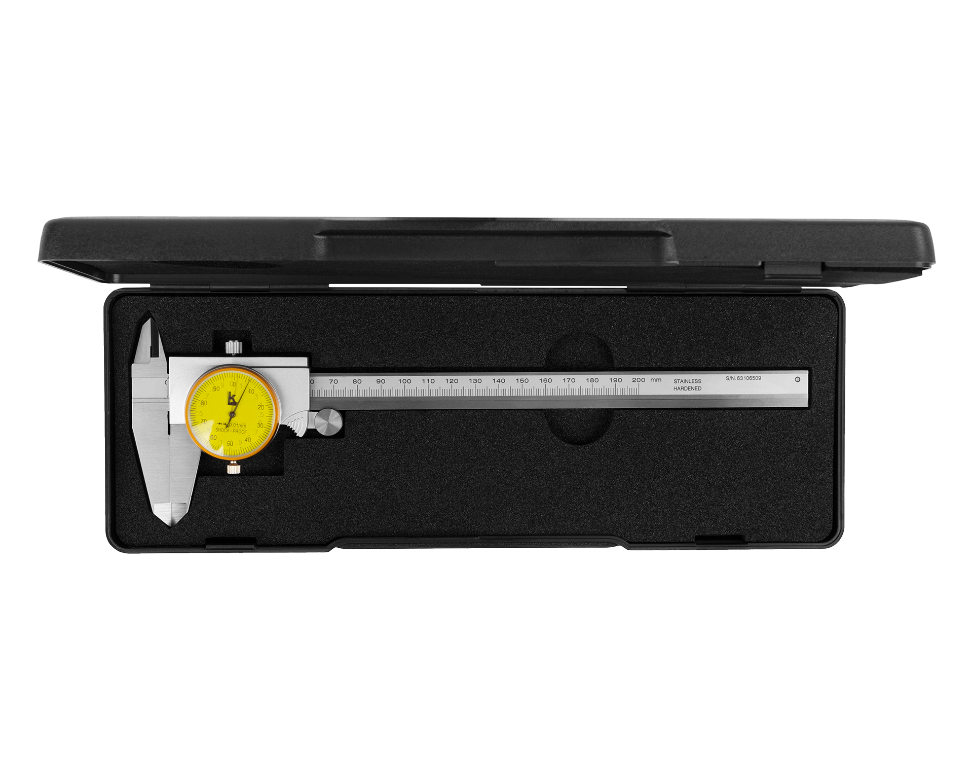 Штангенциркуль ШЦК-1-200 0,01 с круг. шкалой 50мм пылезащищенный IP54 КЛБ