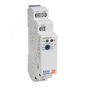 Реле контроля фаз OptiRel D PHS-3-1M-08-PP-1 без настр повышенного/пониженного асимметрии 3Ф 1СО