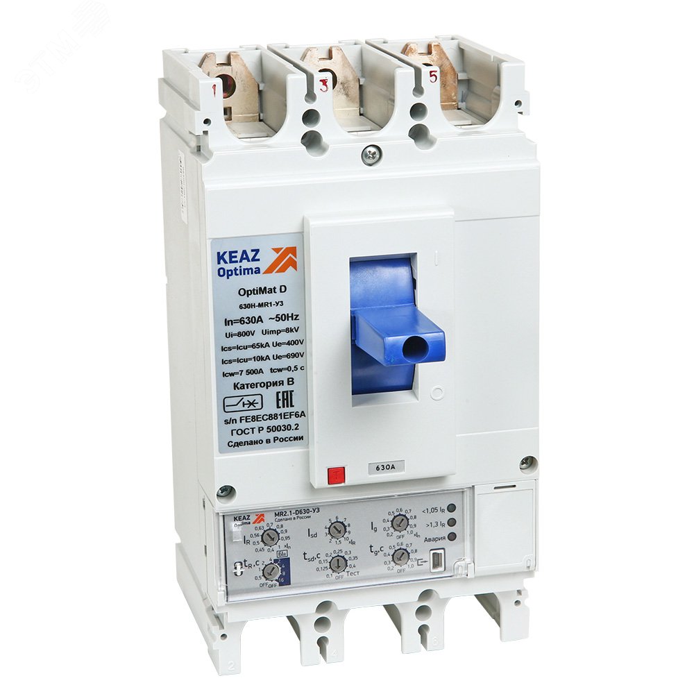 Выключатель автоматический OptiMat                D400N-MR2.1-ОМ4-РЕГ