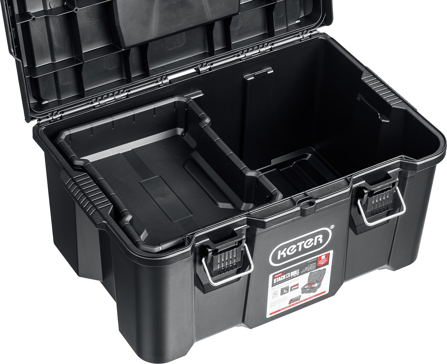 KETER STACKNROLL, 525 х 345 х 260 мм, (21″), пластиковый ящик с крышкой (38398)