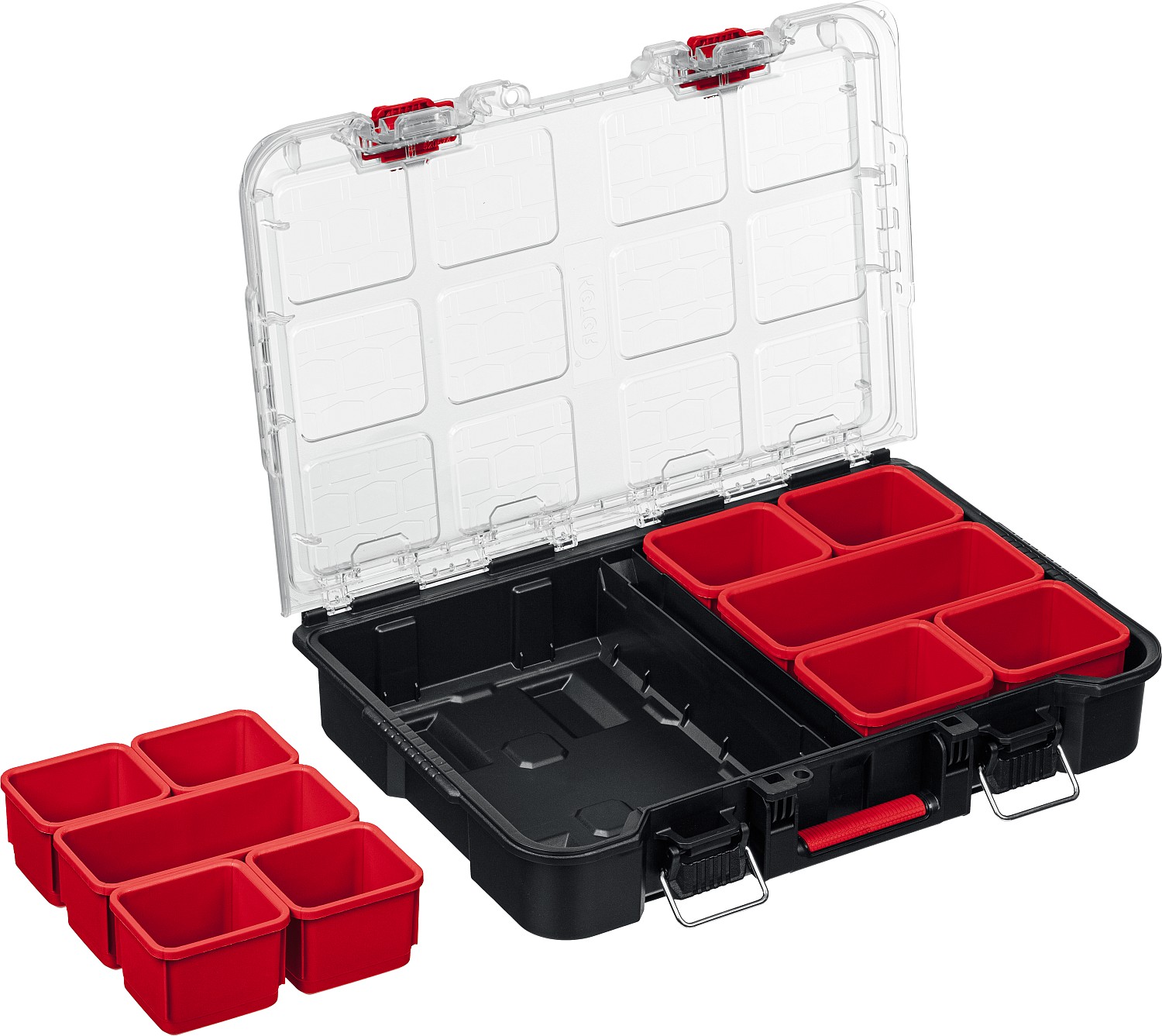 KETER STACKNROLL, 525 х 345 х 147 мм, (21″), пластиковый ящик-органайзер с 10 регулируемыми ячейками (38399)