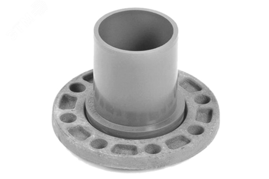 Патрубок гладкий с металлическим фланцем  110x100 мм