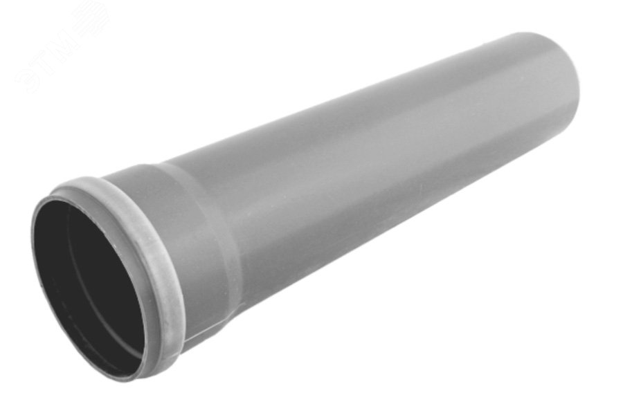 Труба канализационная 110 х 500 мм, НПВХ однораструбная, серая