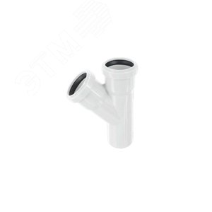 Тройник НПВХ 50х50 45 градусов ВК бесшумная система ШУМЭКС