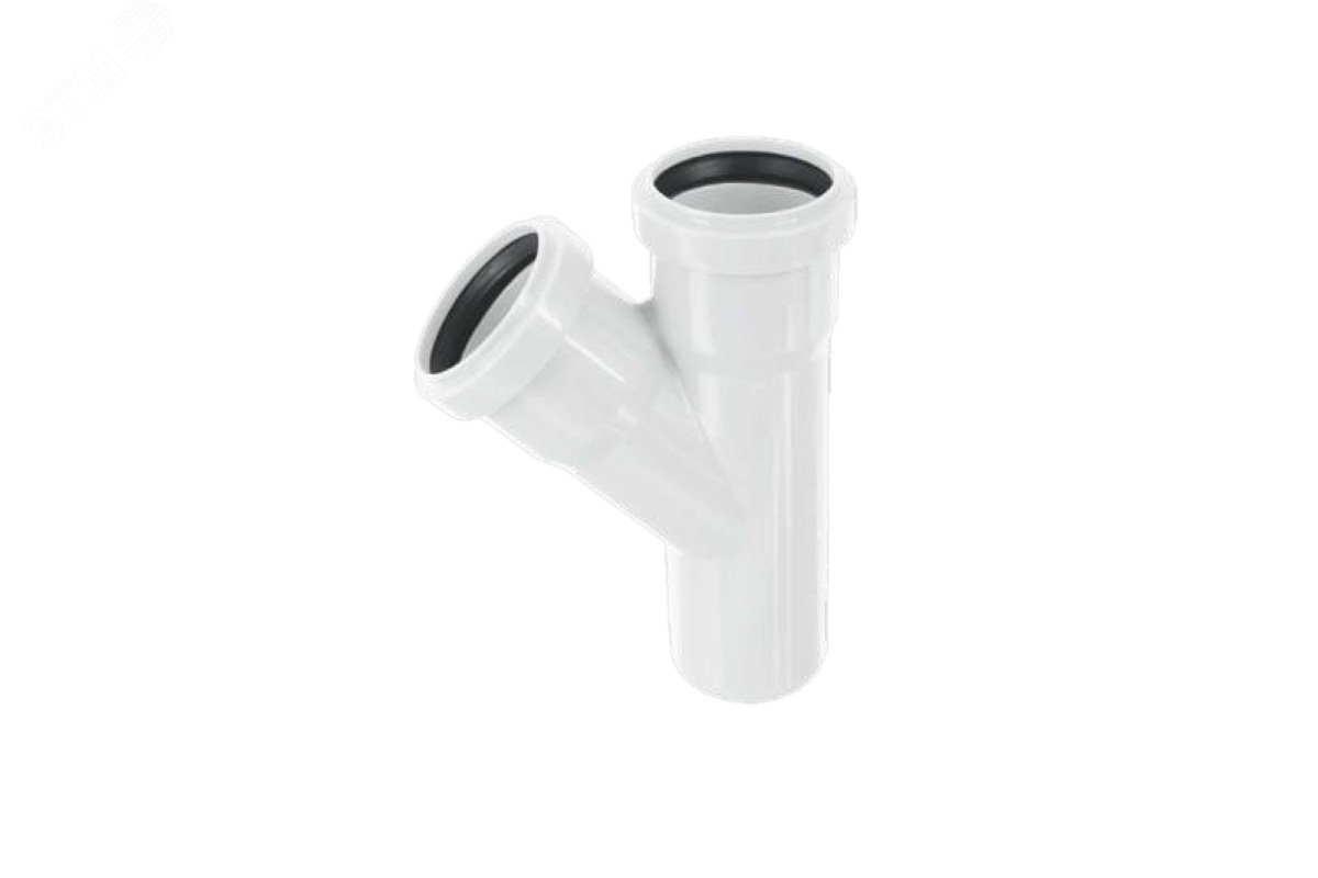 Тройник НПВХ 50х50 87 градусов ВК бесшумная система ШУМЭКС
