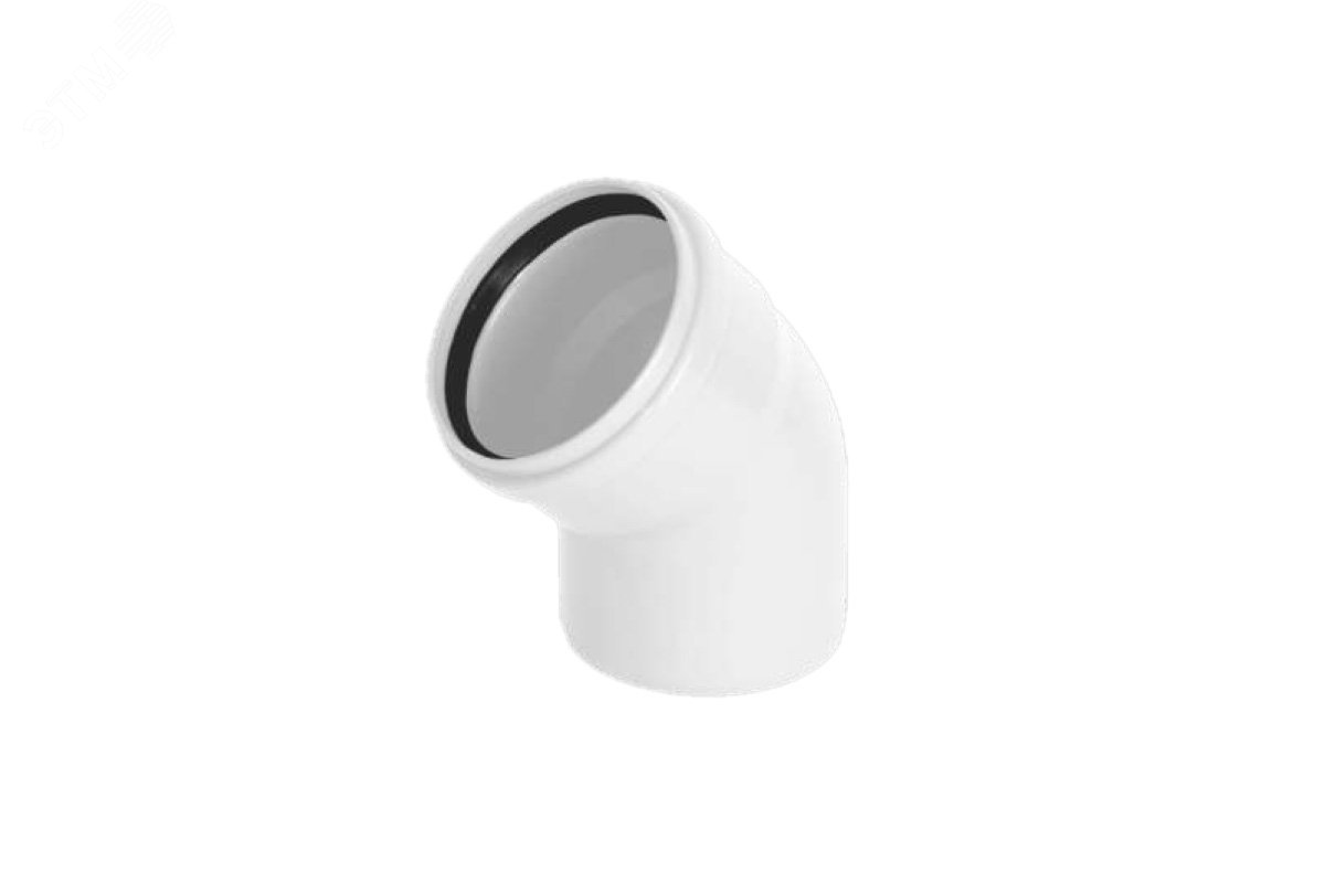 Отвод НПВХ 50 мм 87 градусов ВК бесшумная система ШУМЭКС
