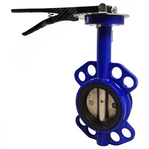 Затвор дисковый поворотный чугунный DN 200 PN 16 межфланцевый диск чугун