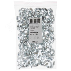 Гайка DIN315 М6 барашковая оцинкованная (100 шт)