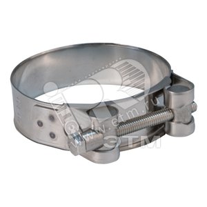Хомут обжимной силовой шарнирный 113-121мм нержавеющая сталь