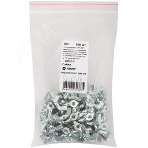 Гайка DIN315 М4 барашковая оцинкованная (100 шт)