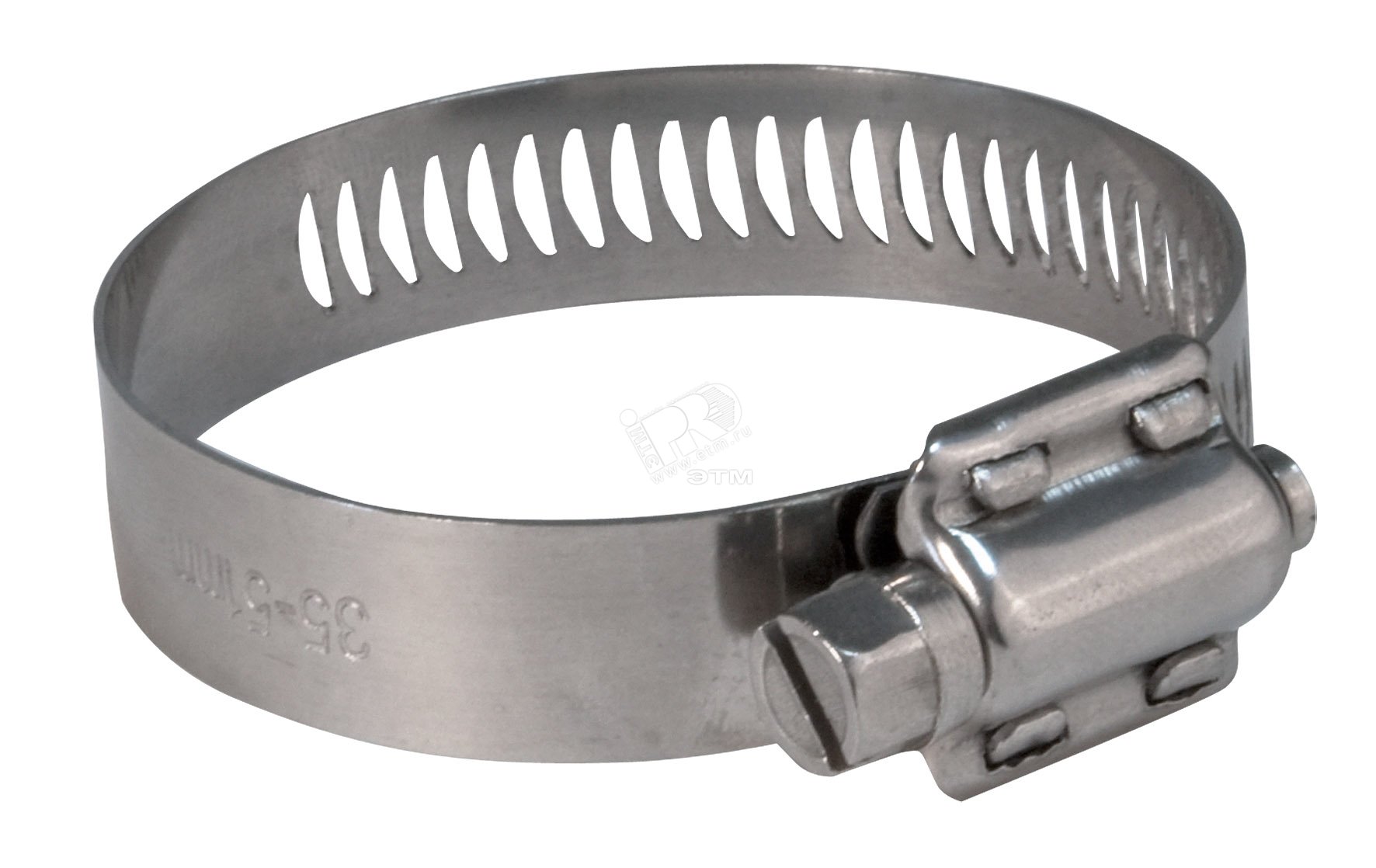 Хомут обжимной просечной 120-165мм нержавеющая сталь ширина 12.7мм