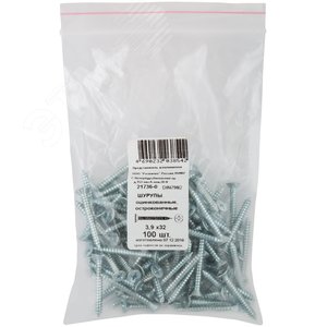 Шуруп DIN7982 3,9х32 потайная головка, остроконечный (100шт)