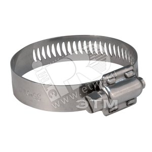 Хомут обжимной просечной 14-27мм нержавеющая сталь ширина 12.7мм