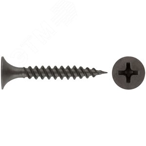 Саморез гипсокартон/металл 3,5х25 черный (30шт)