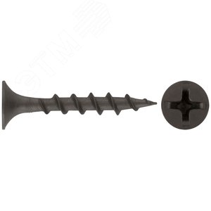 Саморез гипсокартон/дерево 3,5х25 черный (30шт)