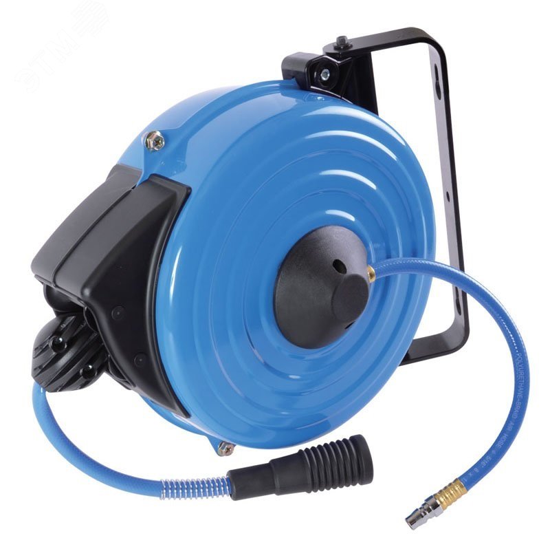 Шланг пневматический на автоматической катушке 8х12 мм, 10 м, полиуретановый, резьба 1/4" KING TONY 79912-10