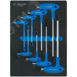 Набор шестигранников L-тип, ложемент, 8 предметов KING TONY 9-22108MRV