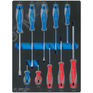 Набор отверток, ложемент, 10 предметов KING TONY 9-31110MRV