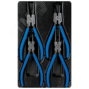 Набор съемников стопорных колец, ложемент, 4 предмета KING TONY 9-42114GP