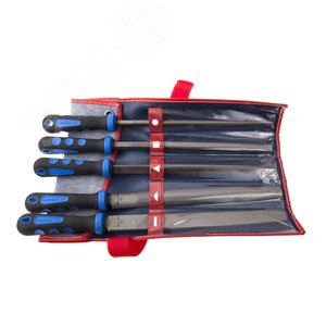 Набор напильников 250 мм, двухкомпонентные рукоятки, 5 предметов KING TONY 1015GQ