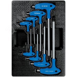 Набор L-образных ключей Hex, ложемент, 8 предметов KING TONY 9-22108MR