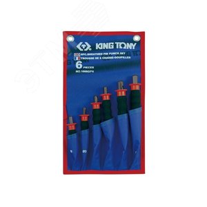 Набор выколоток с протектором, чехол из теторона, 6 предметов KING TONY 1006GPN