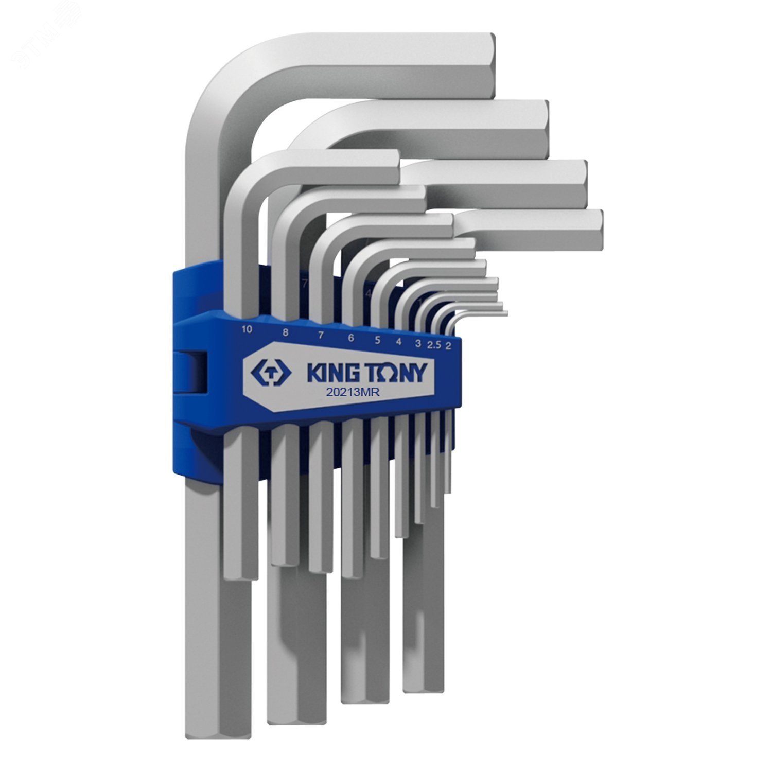 Набор Г-образных шестигранников 2-19 мм, короткие, 13 предметов KING TONY ST20213MR