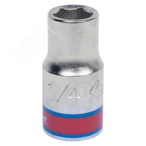 Головка торцевая стандартная шестигранная 1/4", 1/4", дюймовая KING TONY 233508S